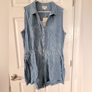 NWT Pact button up romper
